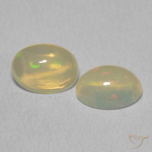 1.62 ctw Multicolor Opal Stones, Natural Opal in Oval Cabochon Shape for Sale