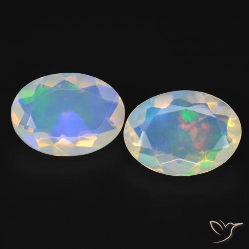 3.57ctw Natural Multicolor Opal, Oval, Transparent