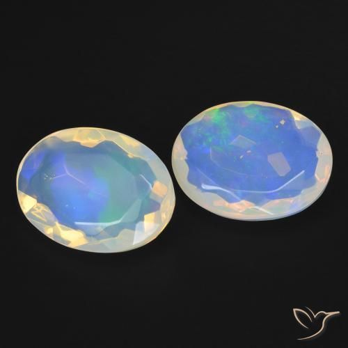 2.89 ctw Multicolor Opal Stones, Natural Opal in Oval Facet Shape for Sale