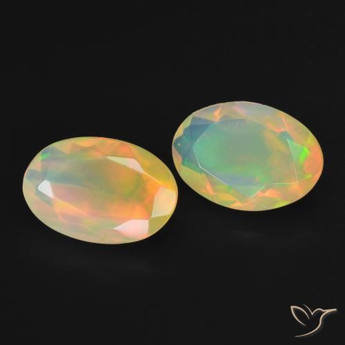 2.22 ctw Multicolor Opal Stones, Natural Opal in Oval Facet Shape for Sale