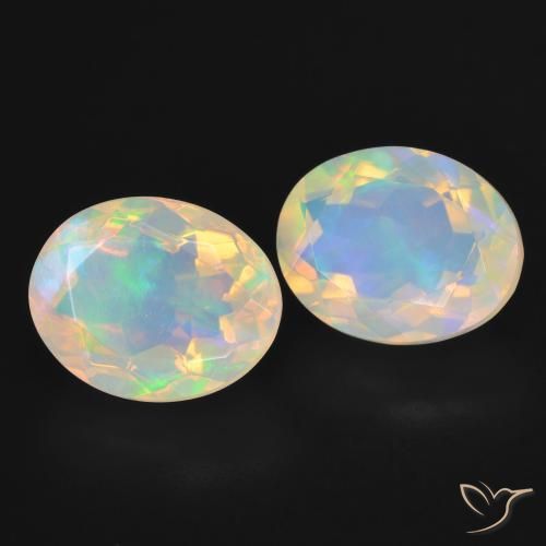 4.65 ctw Multicolor Opal Stones, Natural Opal in Oval Facet Shape for Sale
