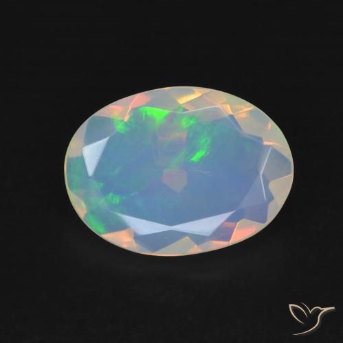 2.05ct Natural Multicolor Opal, Oval, Transparent, Photo A