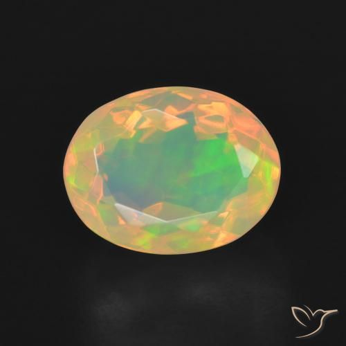 2.34ct Natural Multicolor Opal, Oval, Transparent