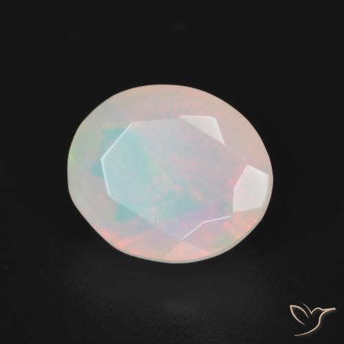 1.99 ct Multicolor Opal Stone, Natural Opal in Oval Facet Shape for Sale