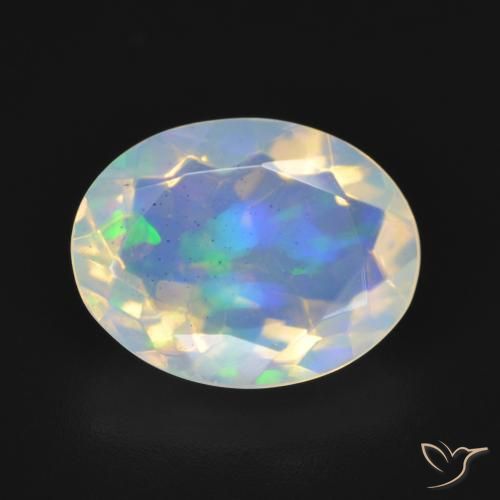 3.60ct Natural Multicolor Opal, Oval, Transparent