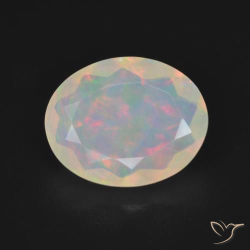 2.16ct Natural Multicolor Opal, Oval, Transparent