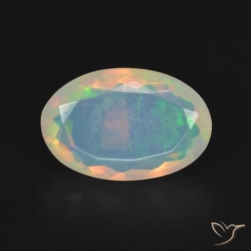 2.34ct Natural Multicolor Opal, Oval, Transparent