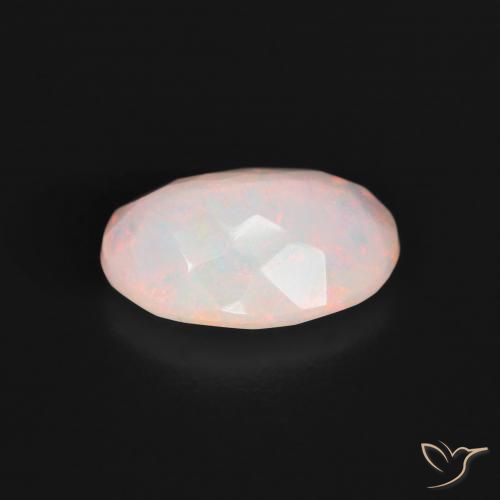 1.87ct Natural Multicolor White Opal, Oval, Translucent