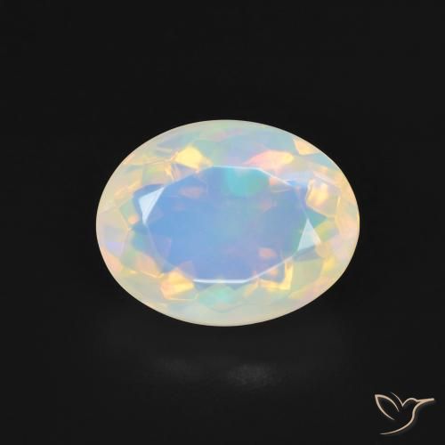 2.76 ct White Opal, 11.6 x 9.1 mm Oval Cut From Australia, Photo A