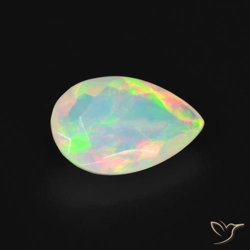 1.79 ct Multicolor Opal Stone, Natural Opal in Pear Facet Shape for Sale