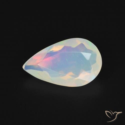 1.37ct Natural Multicolor Opal, Pear Shape, Transparent, Photo A