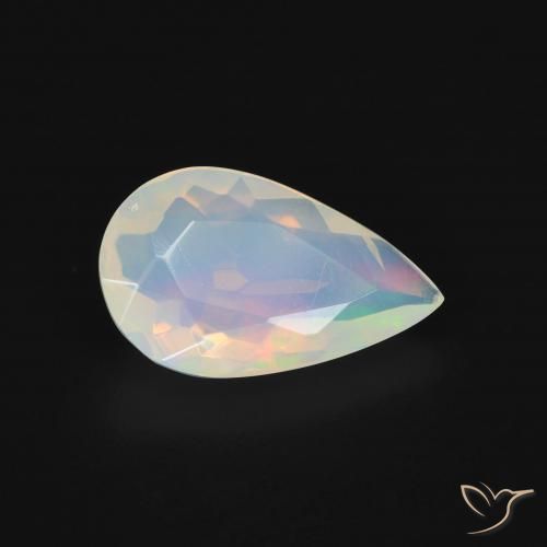 1.37 ct Multicolor Opal Stone, Natural Opal in Pear Facet Shape for Sale