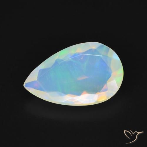 2.40ct Natural Multicolor Opal, Pear Shape, Transparent