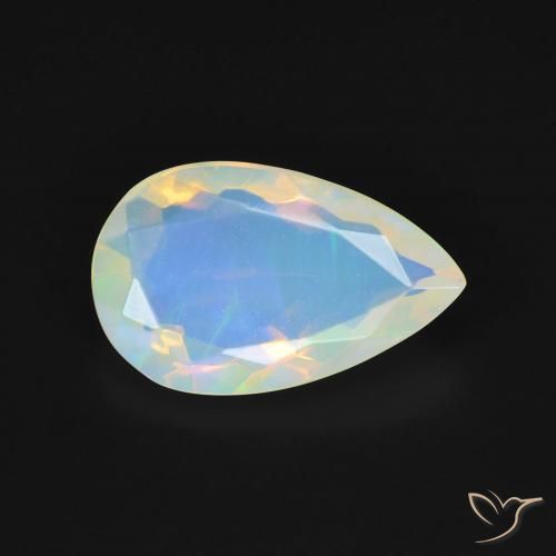 2.40 ct Multicolor Opal Stone, Natural Opal in Pear Facet Shape for Sale