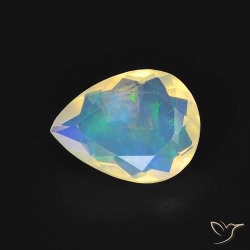 1.16 ct Multicolor Opal Stone, Natural Opal in Pear Facet Shape for Sale