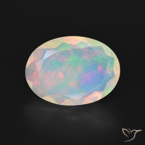 2.94ct Natural Multicolor Opal, Oval, Transparent