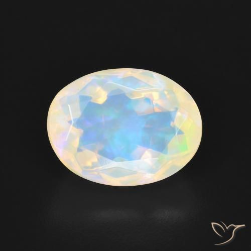 2.60ct Natural Multicolor Opal, Oval, Transparent