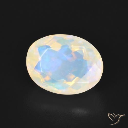 2.60 ct Multicolor Opal Stone, Natural Opal in Oval Facet Shape for Sale