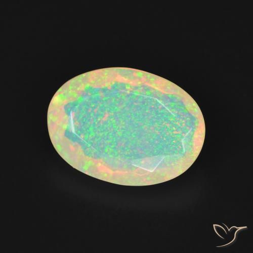 1.93 ct Multicolor Opal Stone, Natural Opal in Oval Facet Shape for Sale