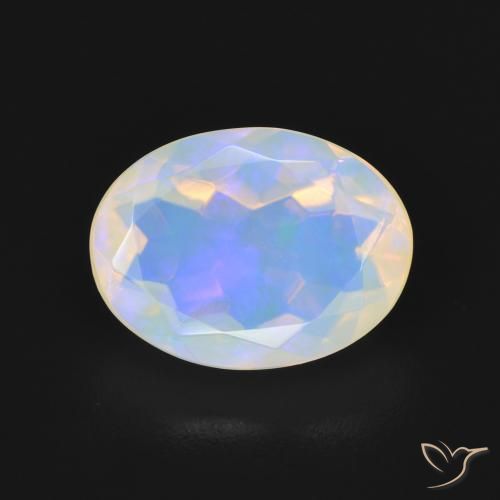 2.24ct Natural Bluish White Opal, Oval, Transparent