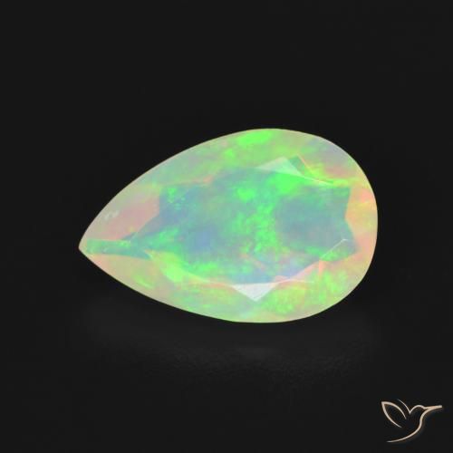1.54 ct White Opal, 12 x 7.7 mm Pear Cut From Australia, Photo A