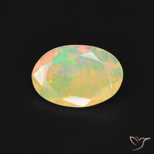 1.27ct Natural Multicolor Opal, Oval, Transparent