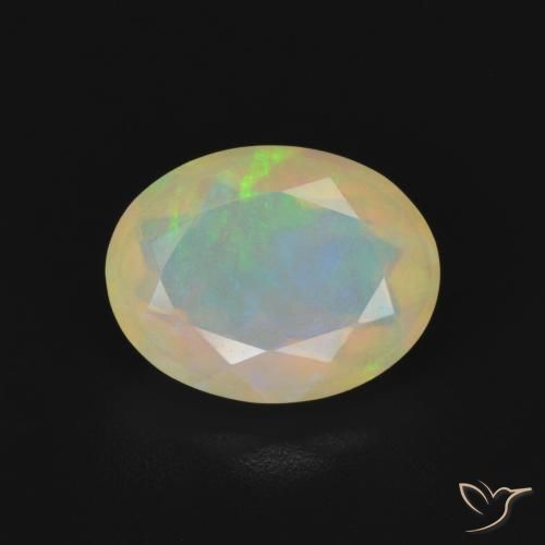 1.13ct Natural Multicolor Opal, Oval, Transparent