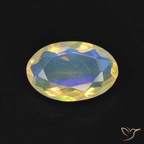 1.00ct Natural Multicolor Opal, Oval, Transparent