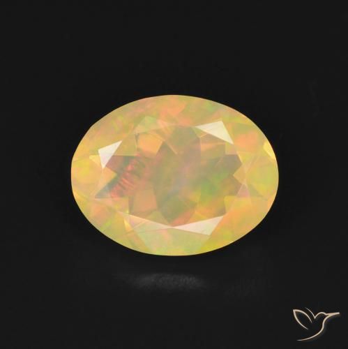 1.05ct Natural Multicolor Opal, Oval, Transparent