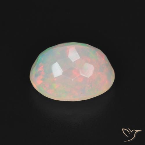 Opal Gemstone in 9.1 x 7.4 mm Size for Sale, Opal Stone in Multicolor White Color