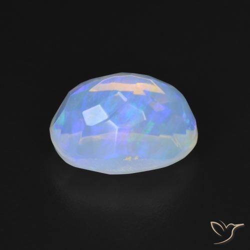 Opal Gemstone in 10.5 x 7.6 mm Size for Sale, Opal Stone in Bluish White Color