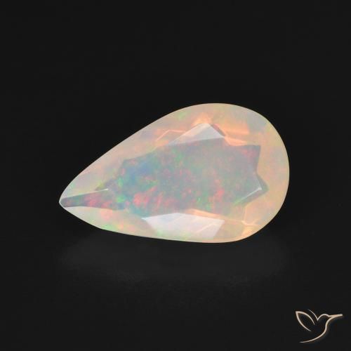 1.50ct Natural Multicolor Opal, Pear Shape, Transparent