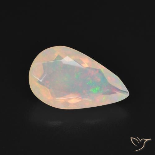 1.50 ct Multicolor Opal Stone, Natural Opal in Pear Facet Shape for Sale