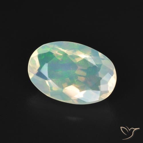 1.72 ct Multicolor Opal Stone, Natural Opal in Oval Facet Shape for Sale