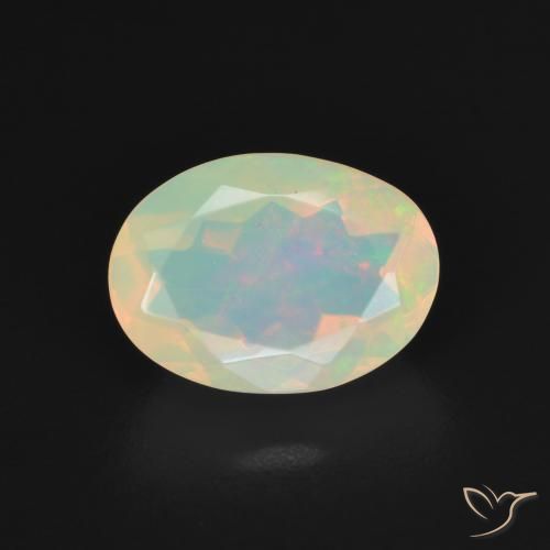 1.53ct Natural Multicolor Opal, Oval, Transparent