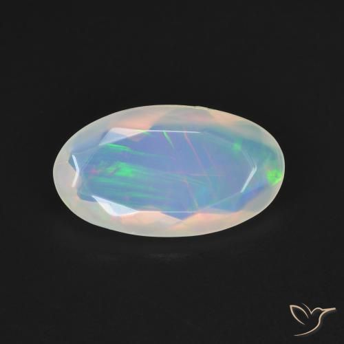 1.33ct Natural Multicolor Opal, Oval, Transparent