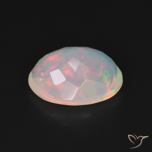 Opal Gemstone in 11.6 x 8.7 mm Size for Sale, Opal Stone in Multicolor White Color