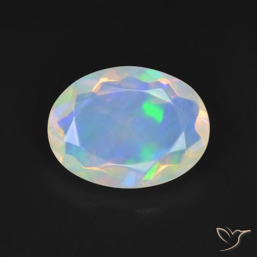 2.48ct Natural Bluish White Opal, Oval, Transparent