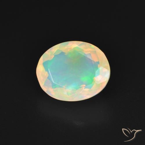 2.12 ct White Opal Stone, Natural Opal in Oval Facet Shape for Sale
