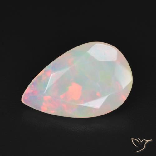 2.10ct Natural Multicolor Opal, Pear Shape, Translucent