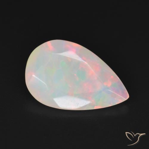 2.10 ct Multicolor Opal Stone, Natural Opal in Pear Facet Shape for Sale