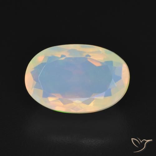 2.50 ct Multicolor Opal Gemstone, Opal Gem in Oval Facet Shape for Sale.