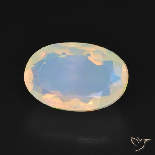 2.50 ct Multicolor Opal Stone, Natural Opal in Oval Facet Shape for Sale