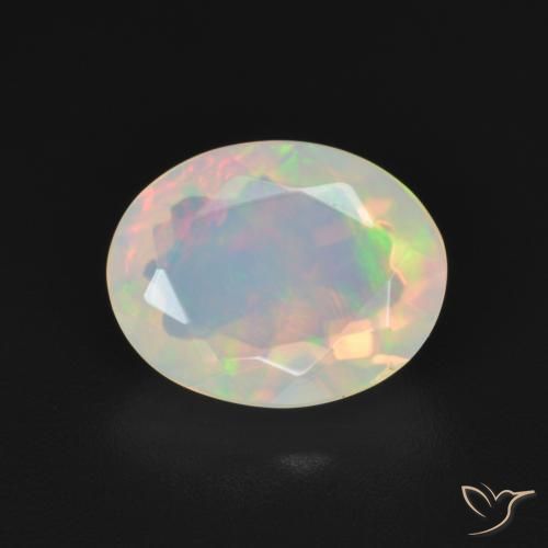 1.51ct Natural Multicolor Opal, Oval, Transparent