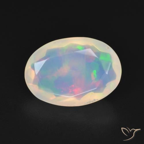 1.96ct Natural Multicolor Opal, Oval, Transparent