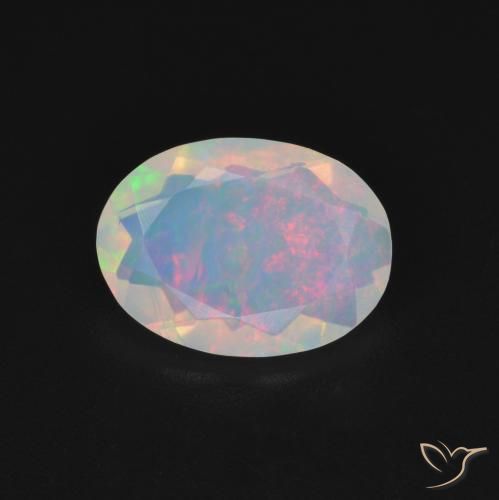 1.16ct Natural Multicolor Opal, Oval, Transparent