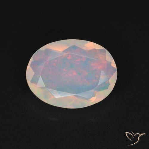 1.17ct Natural Multicolor Opal, Oval, Transparent