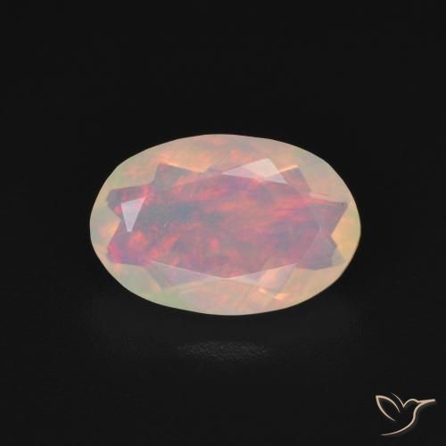 1.07ct Natural Multicolor Opal, Oval, Transparent