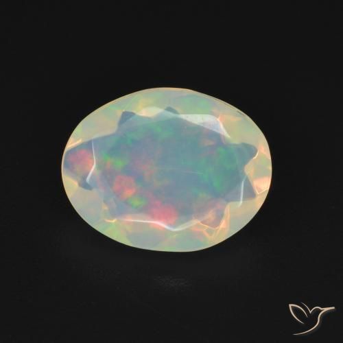 1.22ct Natural Multicolor Opal, Oval, Transparent