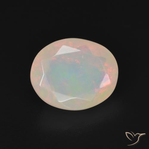 1.94ct Natural Multicolor White Opal, Oval, Translucent
